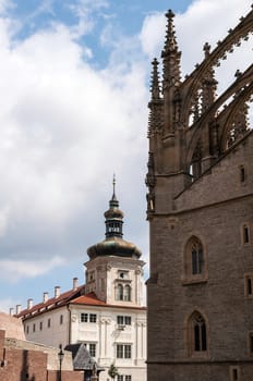 View of the historic Saint Barbara's Church and Jesuit College, Kutna Hora, Czech Republic.