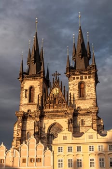 Church of Mother of God in front of Týn, Prague, Czech Republic.