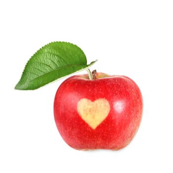 Apple with heart