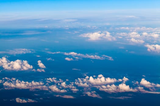 clouds. view from the window of an airplane. Sky and clouds. Plane view from the window