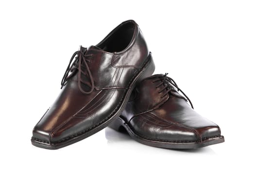 man's shoes isolated on white background. Male fashion with shoes on white