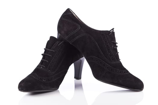 Woman shoes isolated on white. Nice woman shoes