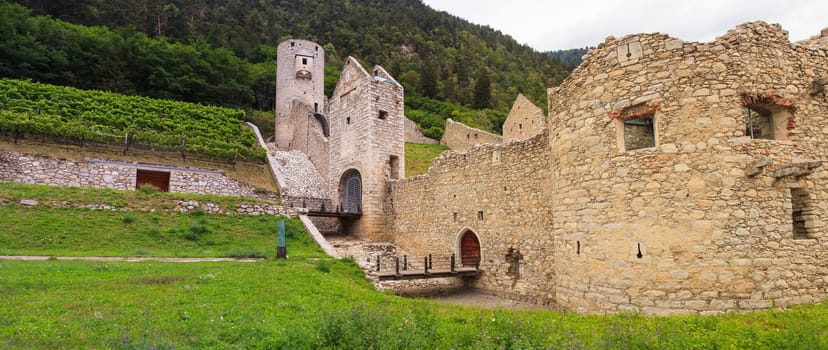 View of the fortress Chiusa di Rio Pusteria
