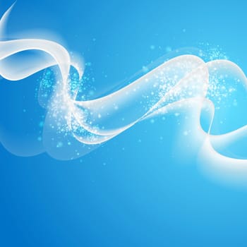 Bright blue wavy background. Vector design eps 10