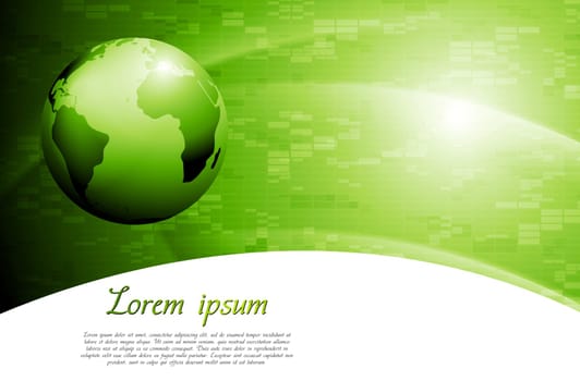 Abstract technology design with globe. Vector illustration eps 10