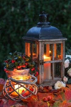 Evening atmosphere by candlelight