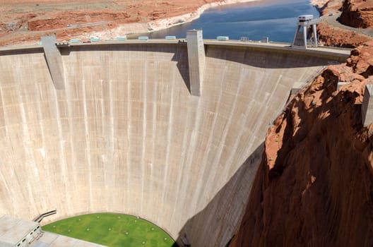 Page Dam on Lake Powell in Arizona in America