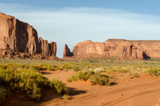 rocks in Monument Valley in Utah in America