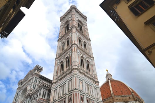 Impressive famous marble cathedral Santa Maria del Fiore in Florence, Italy
