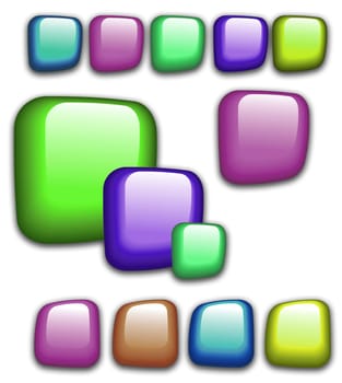 popular vector buttons illustration