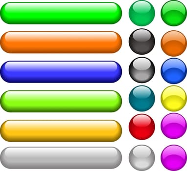 Popular vector buttons illustration