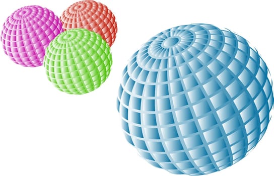 wireframe ball illustration