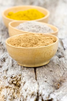 spices - cardamon, cinnamon, curry