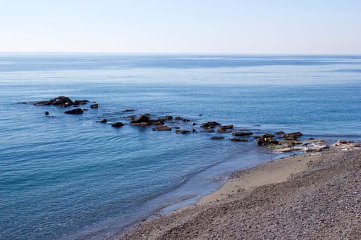 beach in Almunecar, Andalusia, Spain