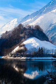 Winter in the swiss alps.