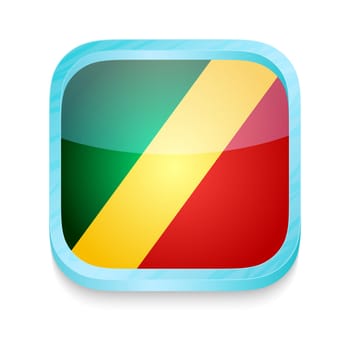 Smart phone button with Congo flag
