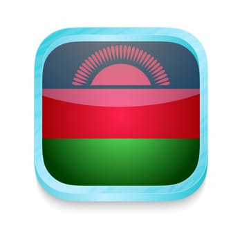 Smart phone button with Malawi flag