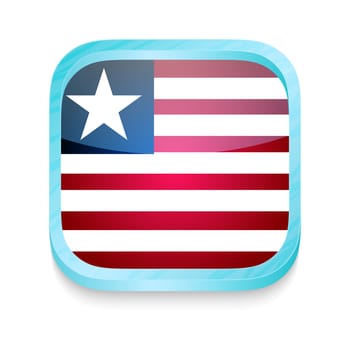Smart phone button with Liberia flag