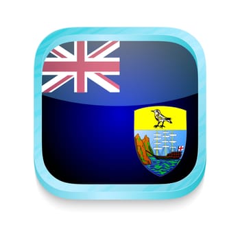 Smart phone button with Saint Helena flag