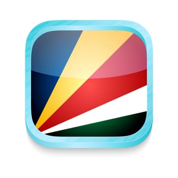 Smart phone button with Seychelles flag
