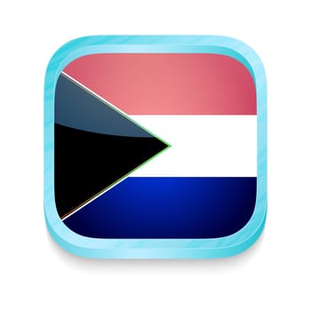 Smart phone button with South Africa flag