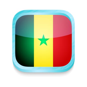 Smart phone button with Senegal flag
