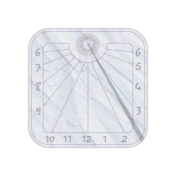 Sundial icon over white background