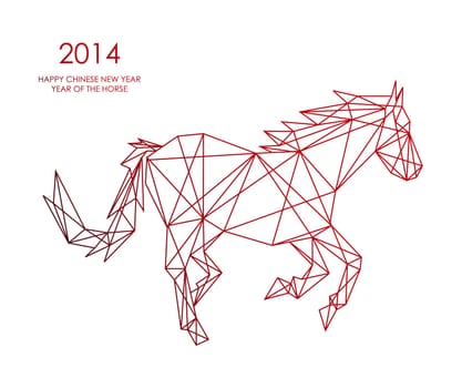 Unusual abstract triangle web composition animal shape