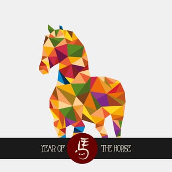 Unusual colorful triangle shape