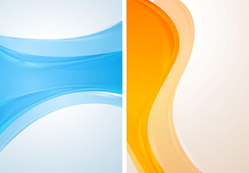 Abstract colourful wavy backgrounds. Vector illustration eps 10