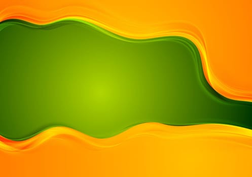 Elegant bright wavy background. Vector design eps 10