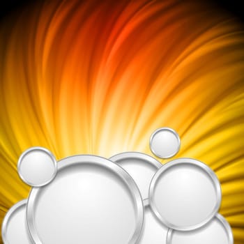 Abstract wavy design with round shapes. Vector background eps 10