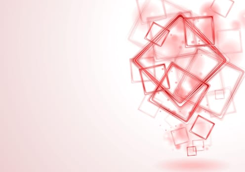 Abstract red squares design. Vector background eps 10