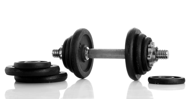 Dumbbell isolated on white