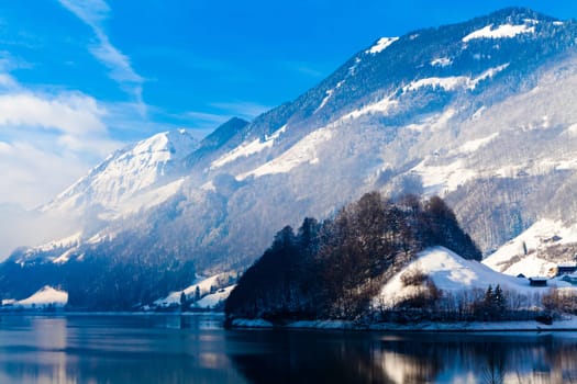 Winter in the swiss alps.