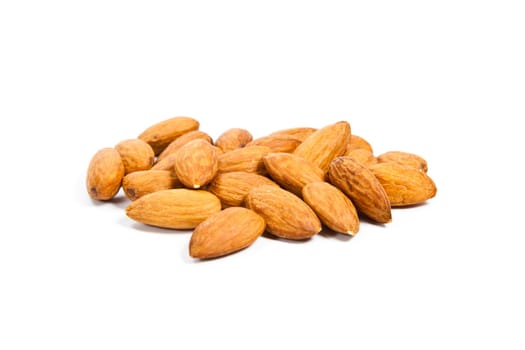 almonds isolated on the white background