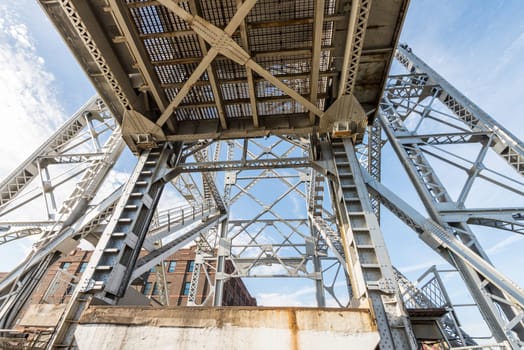 Detail of a mechanical metal structure
