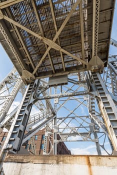 Detail of a mechanical metal structure