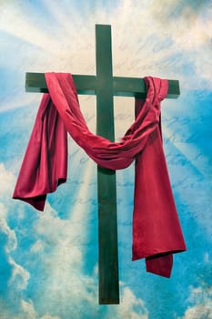 The Christian cross on a background of the sky