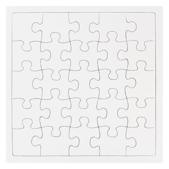 Blank puzzle pieces