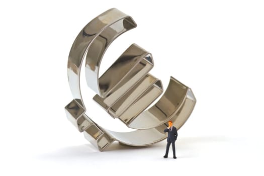 Figure of a manager with Euro symbol