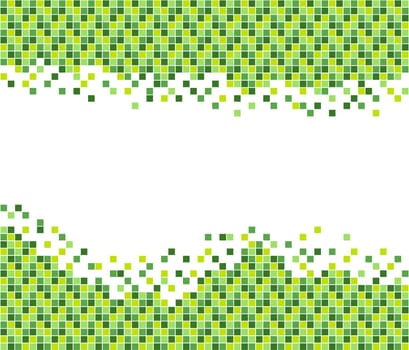 Green mosaic with free white space for text