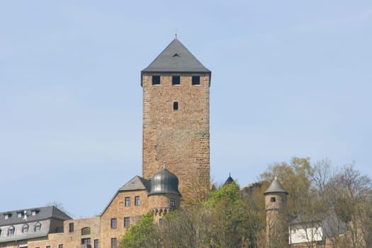 View of Lichtenberg Castle near Thallichtenberg,Germany