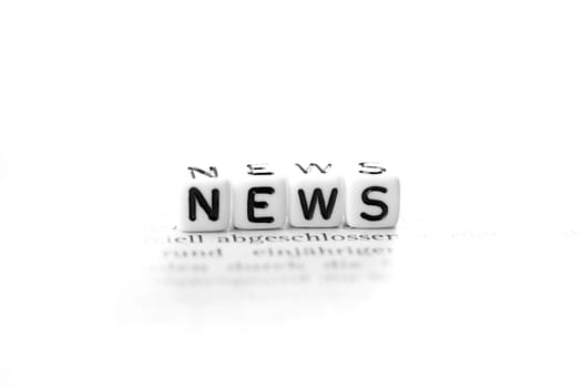 News as letters on an article