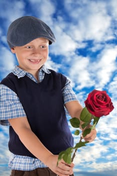 give away a red rose