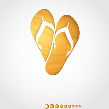 Summer Background. Slipper. Vector Illustration. Eps 10.