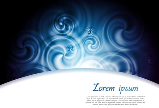 Swirl blue abstract design. Vector background eps 10