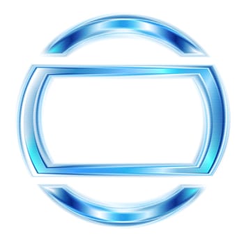 Abstract glowing blue shape. Vector logo eps 10