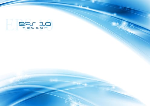 Abstract blue waves background. Vector illustration eps 10