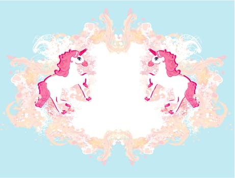 abstract vintage horses logo